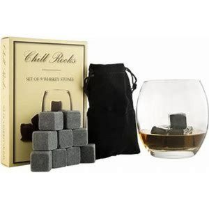 NWT Quiseen Set of 9 Grey Whiskey Chilling Stones 100% Natural Soapstone…